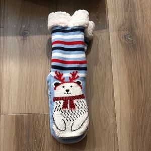 Cozy Polar Bear Striped Socks